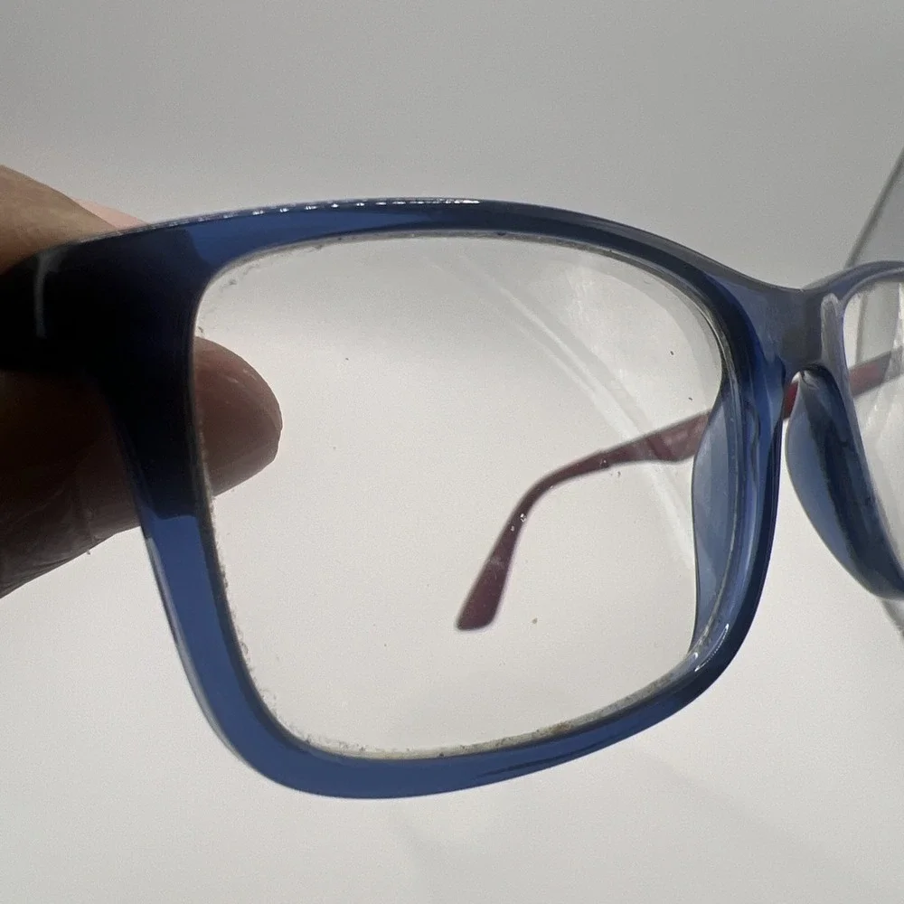 Ray-Ban RB1570 3721 Kids Eyeglasses Frames Blue Red Square Full Rim 49-16-130